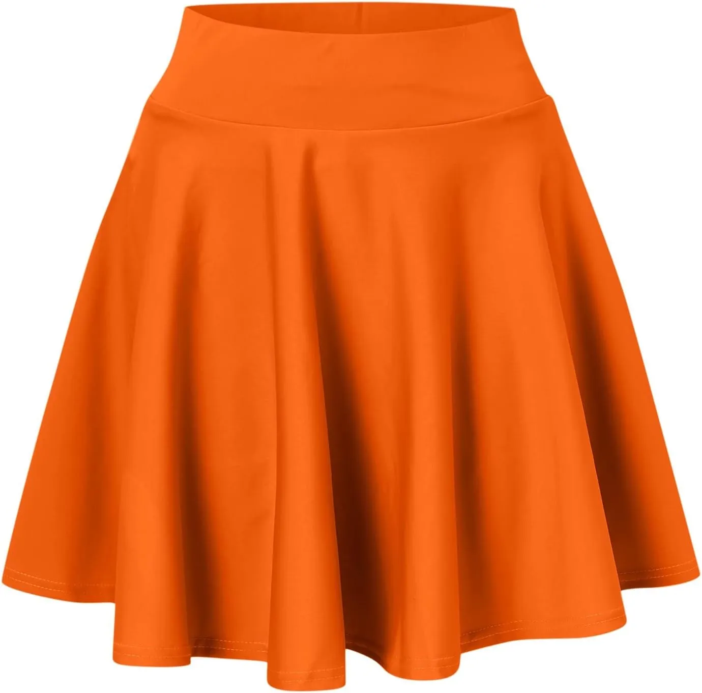 Women Fashion Casual Short Style Solid Half Skirt Glare Sun Skirt Pleated Skirt Midi Skirt for Women