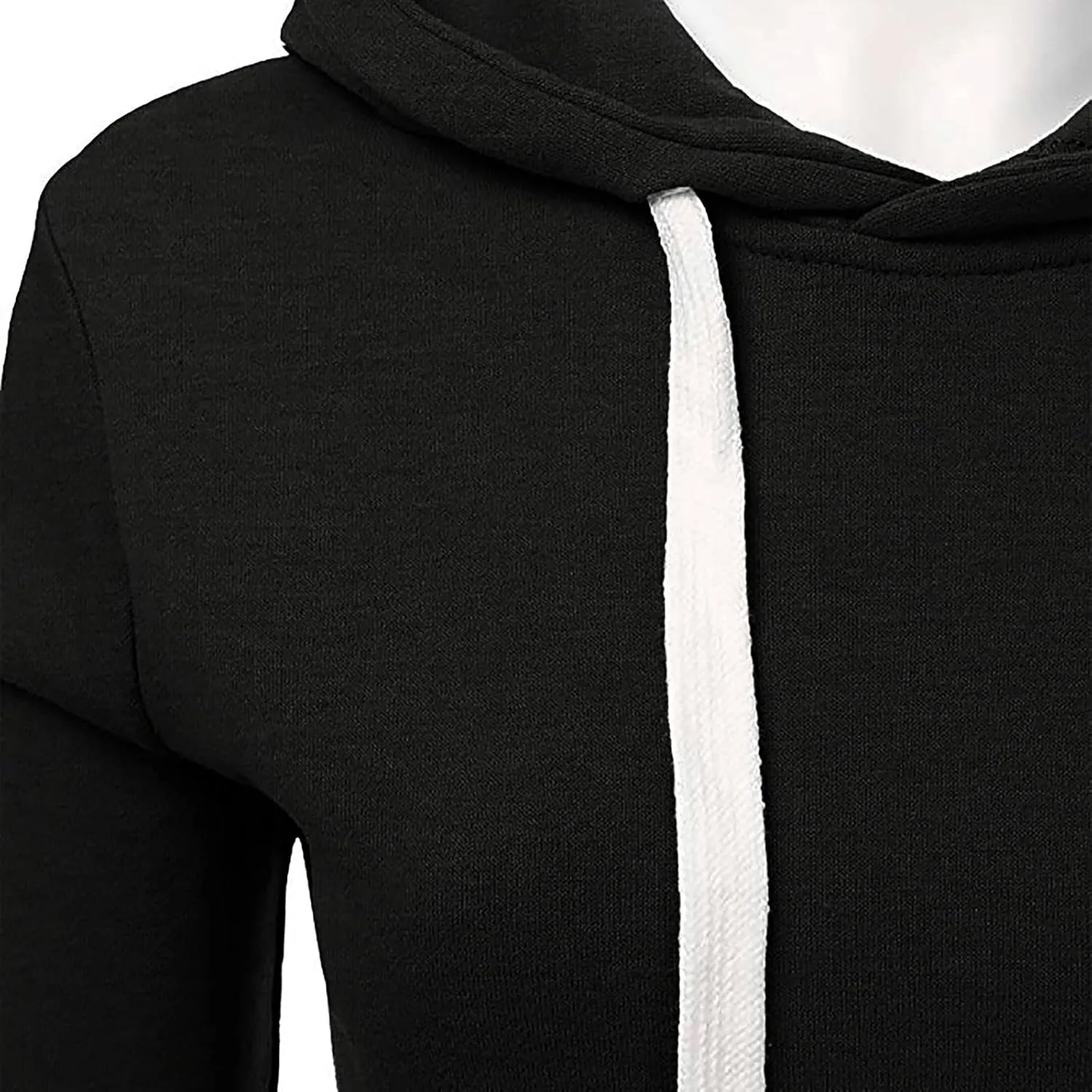 Women Solid Hooded Sweatshirts Long Sleeve Pocket Sweatshirt Slim Fit Pullover Tops Preppy Teen Girl Clothes