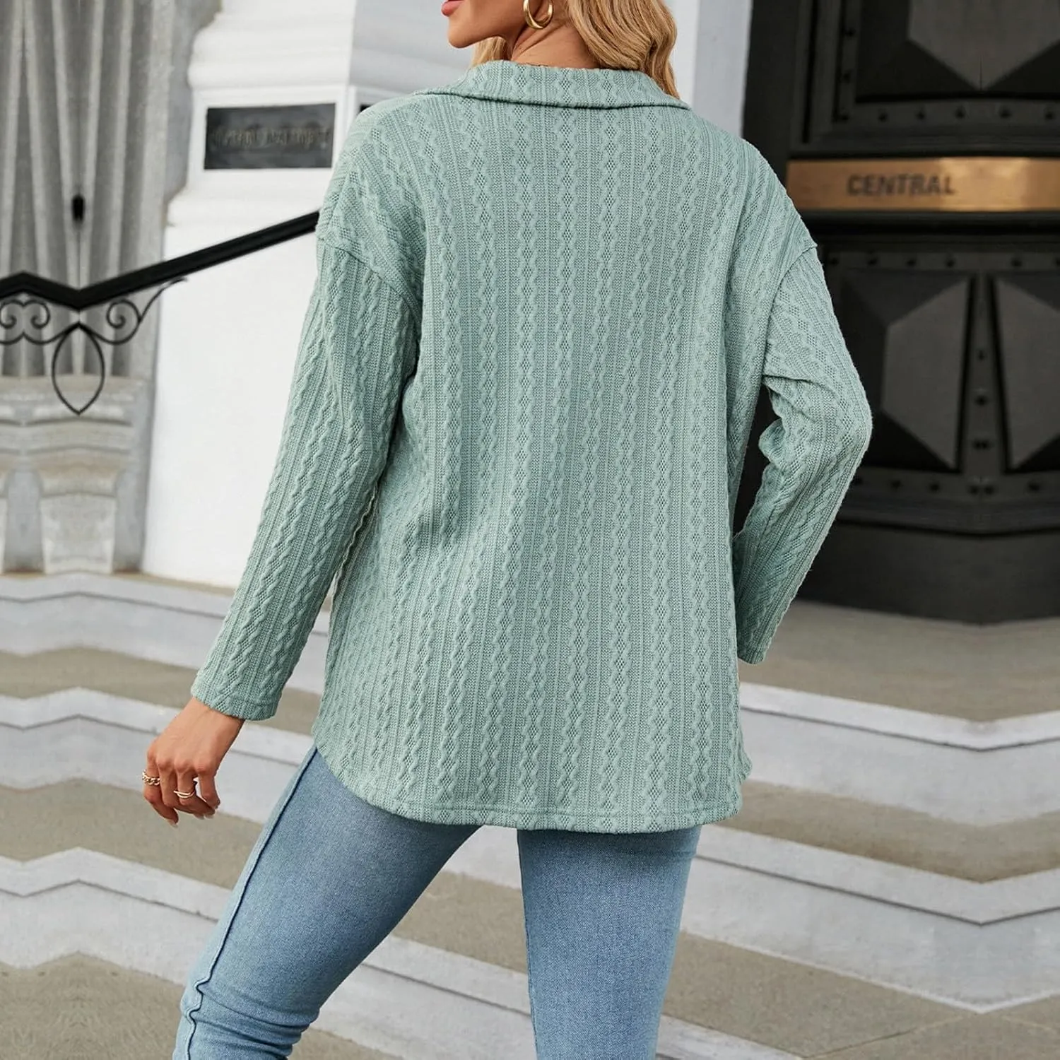 Women Winter Wool Fashion Notch Collar Coats Plus Size Long Jackets Casual Walk Coat plus Size Long Trench Coat