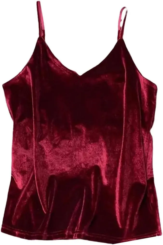 Women's Corduroy Tank Crop Tops Fashion Streetwear Spaghetti Strap Camisole Plus Size Casual Tanks