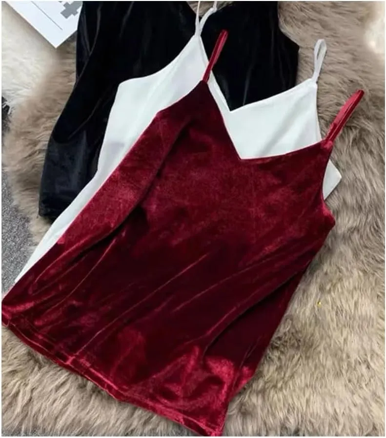 Women's Corduroy Tank Crop Tops Fashion Streetwear Spaghetti Strap Camisole Plus Size Casual Tanks