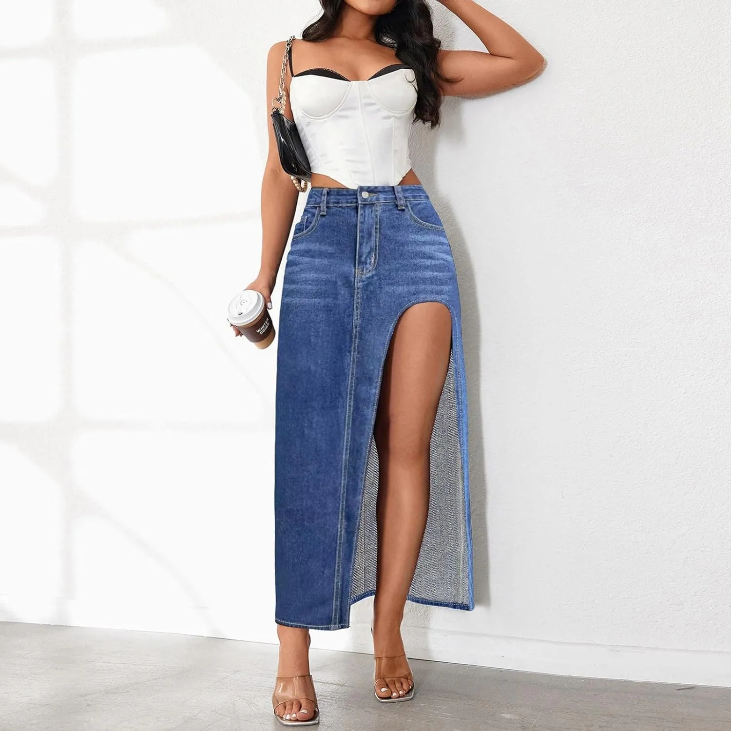 Womens Cotton Linen Summer Floral Palazzo Pants Elastic Waist Wide Leg Loose Fit Palazzo Pants Travel