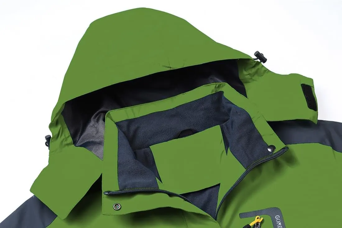 Women's Hooded Waterproof Rain Jacket Windproof Windbreaker Outdoor Raincoats for Gardening Hiking
