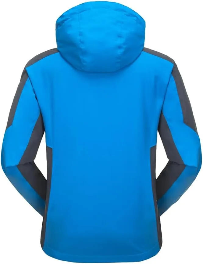 Women's Hooded Waterproof Rain Jacket Windproof Windbreaker Outdoor Raincoats for Gardening Hiking