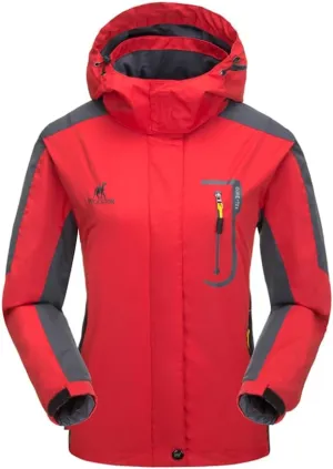 Women's Hooded Waterproof Rain Jacket Windproof Windbreaker Outdoor Raincoats for Gardening Hiking