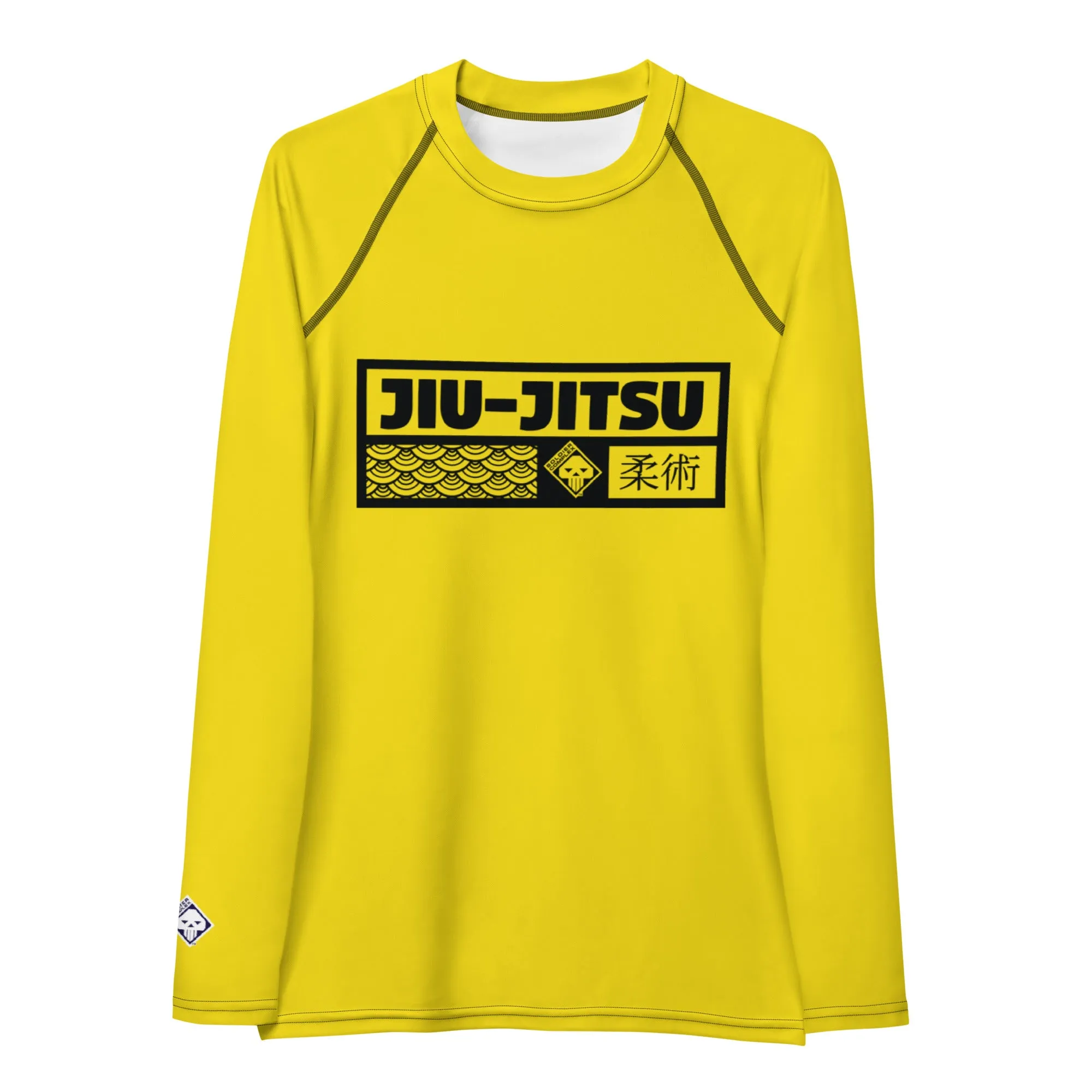 Womens Long Sleeve BJJ Rash Guard - Jiu-Jitsu 017 - Golden Sun