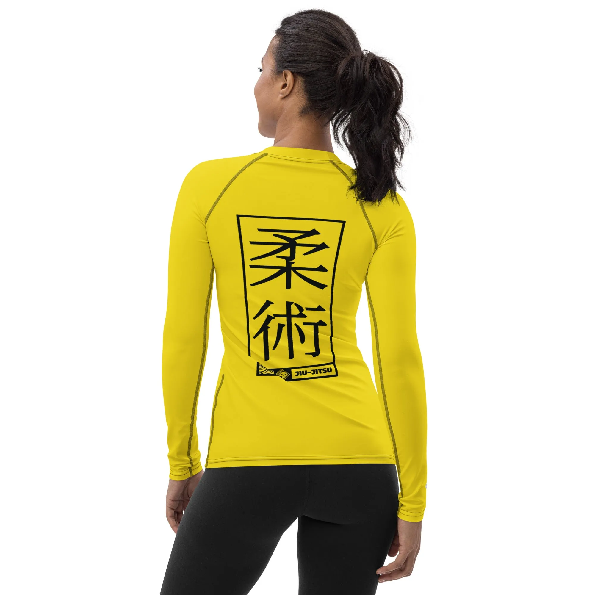 Womens Long Sleeve BJJ Rash Guard - Jiu-Jitsu 017 - Golden Sun