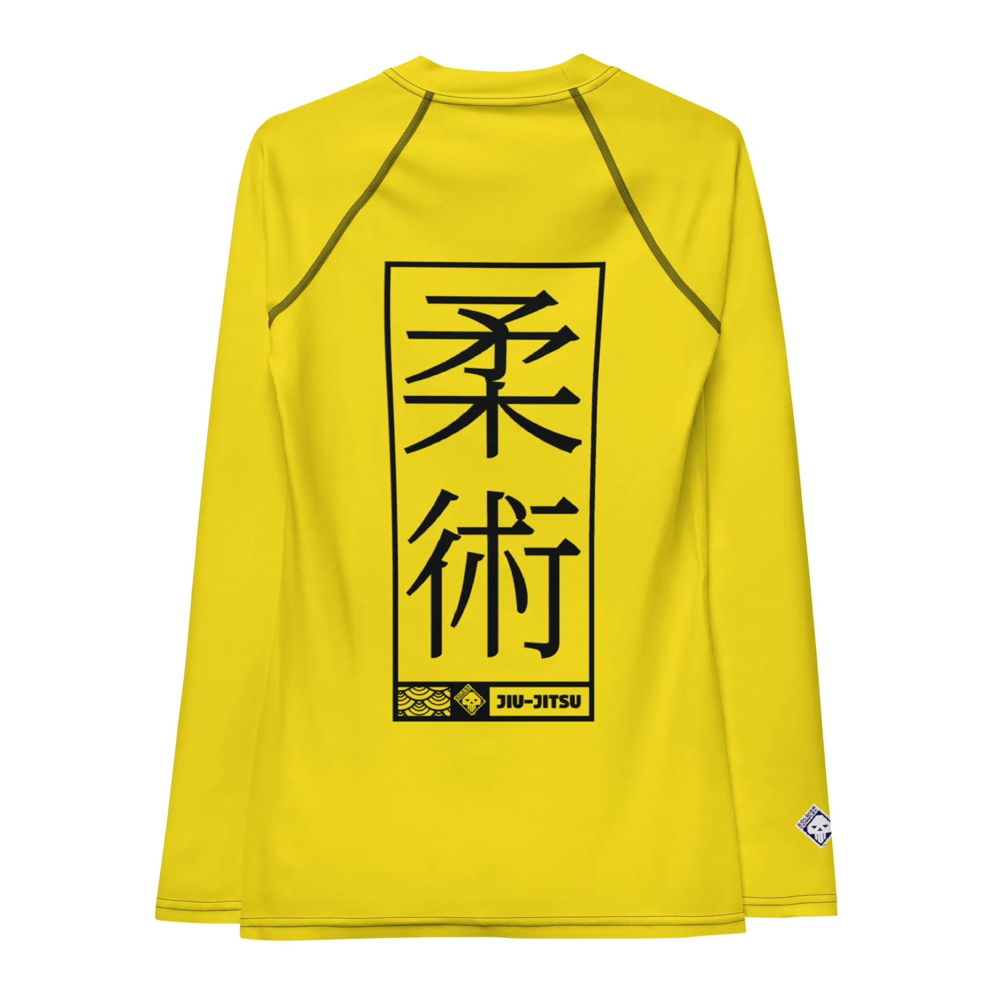 Womens Long Sleeve BJJ Rash Guard - Jiu-Jitsu 017 - Golden Sun