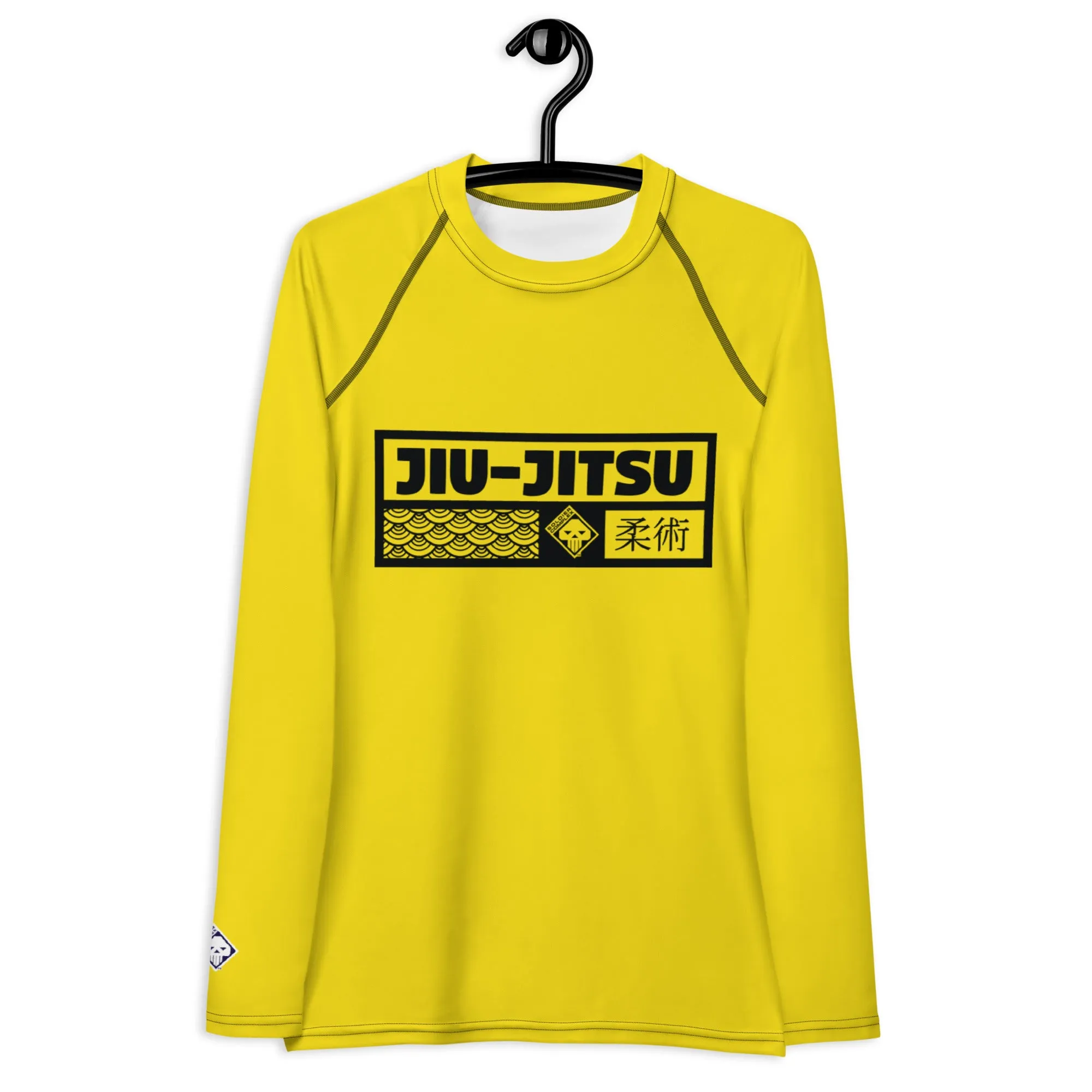 Womens Long Sleeve BJJ Rash Guard - Jiu-Jitsu 017 - Golden Sun