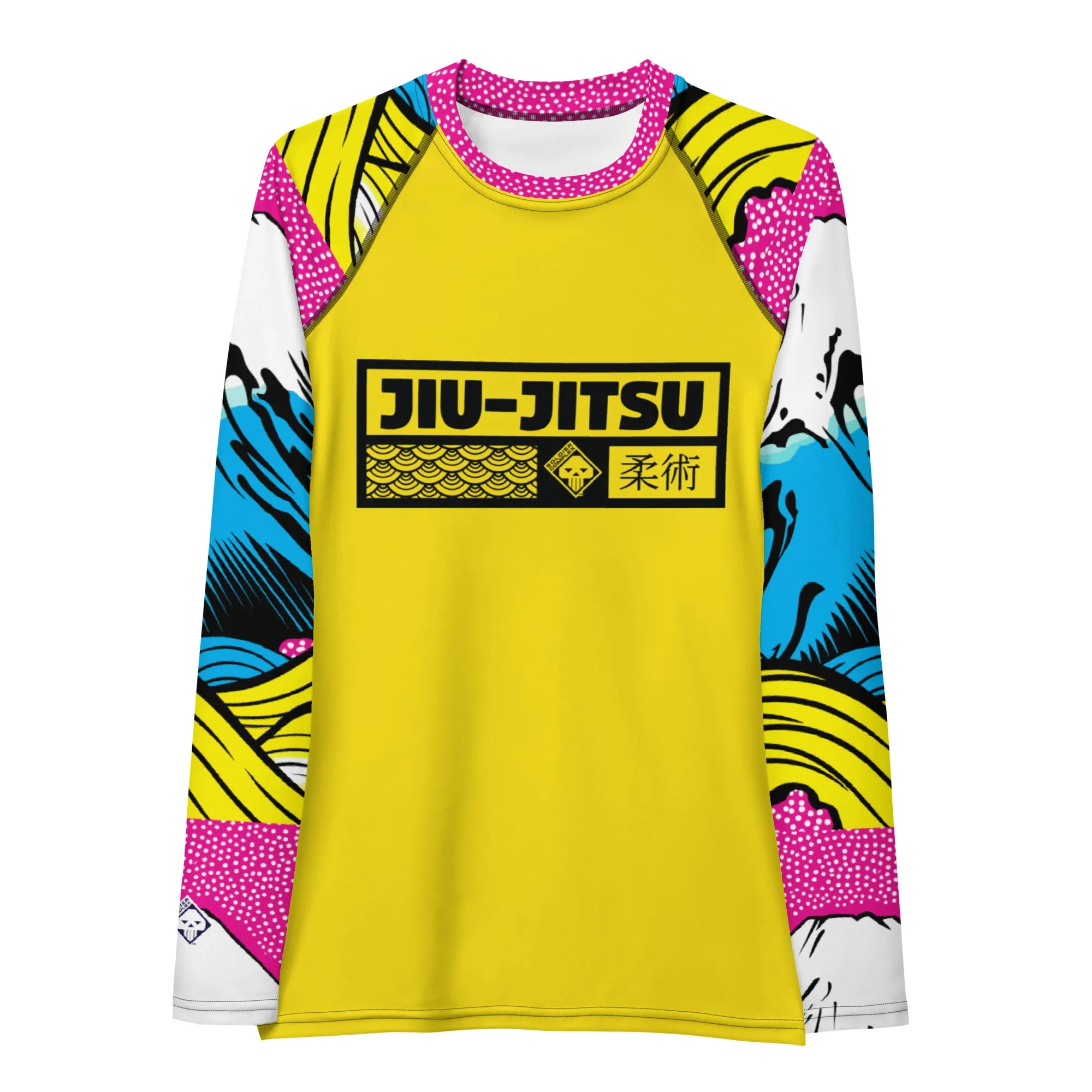 Womens Long Sleeve BJJ Rash Guard - Jiu-Jitsu 018 - Mt Fuji - 001