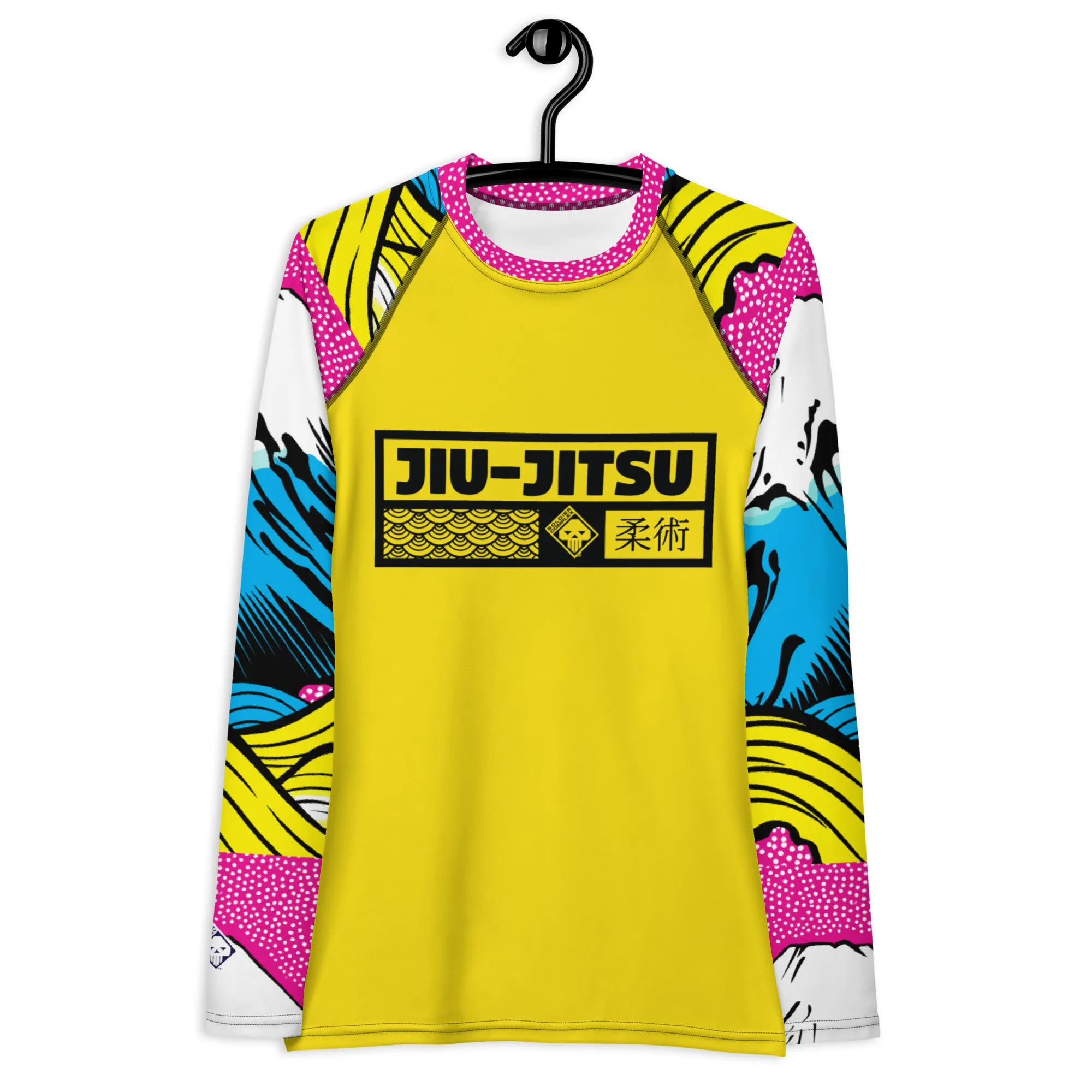 Womens Long Sleeve BJJ Rash Guard - Jiu-Jitsu 018 - Mt Fuji - 001