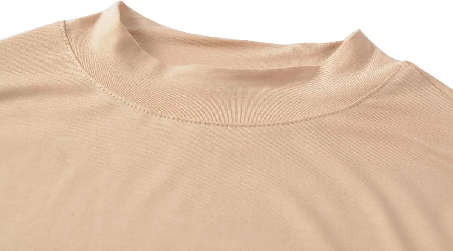 Women's Long Sleeve Slim Fit Turtleneck Basic Layering T-Shirt