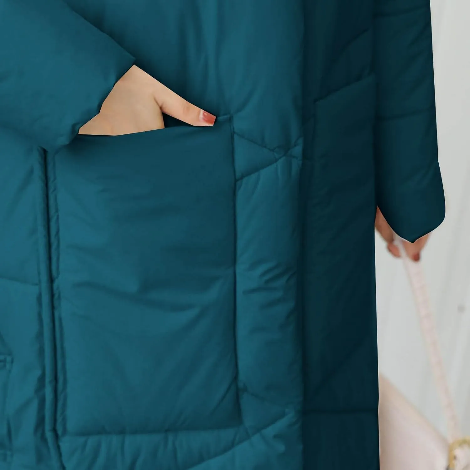 Women's Long Winter Puffer Coats Hooded Zip Up Thickened Parka Down Jackets Trendy Fashion Warm Outerwear 2024