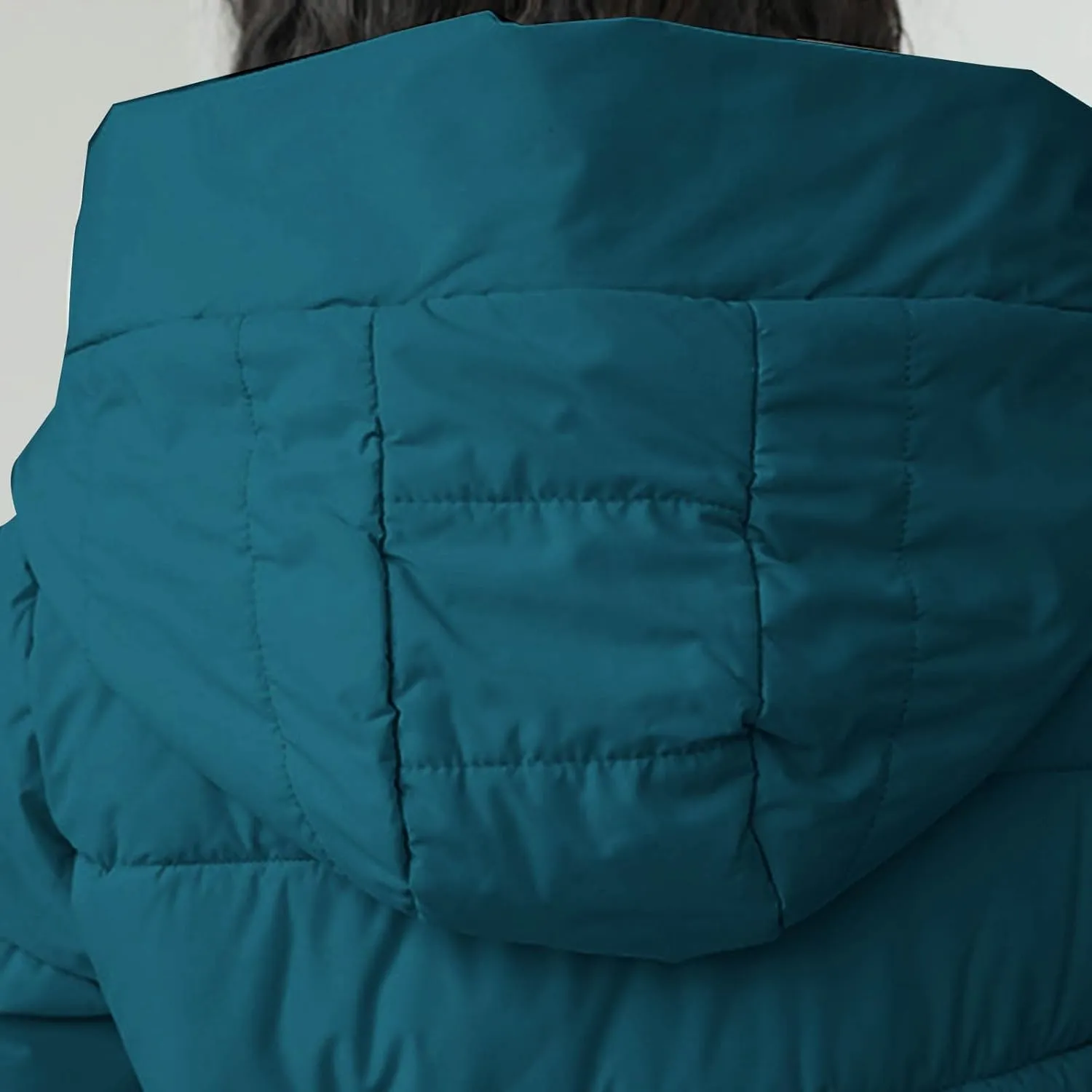 Women's Long Winter Puffer Coats Hooded Zip Up Thickened Parka Down Jackets Trendy Fashion Warm Outerwear 2024