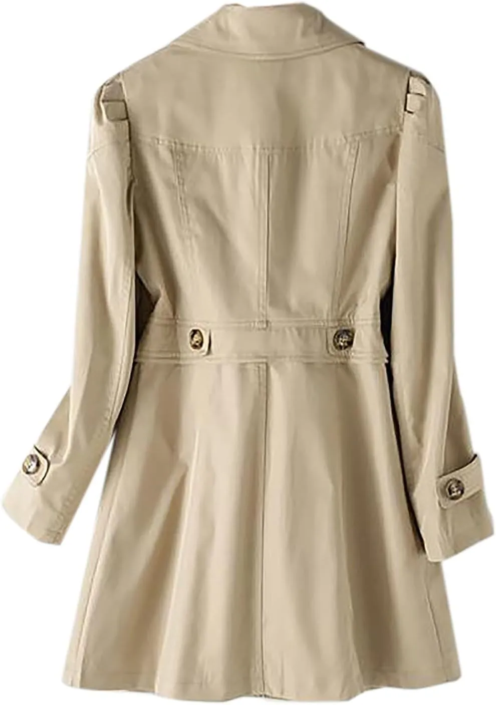 Women's New Slim Fit Women's Korean Version Double Breasted Small Mid Length Trench Coat Ladies Fall Sweaters