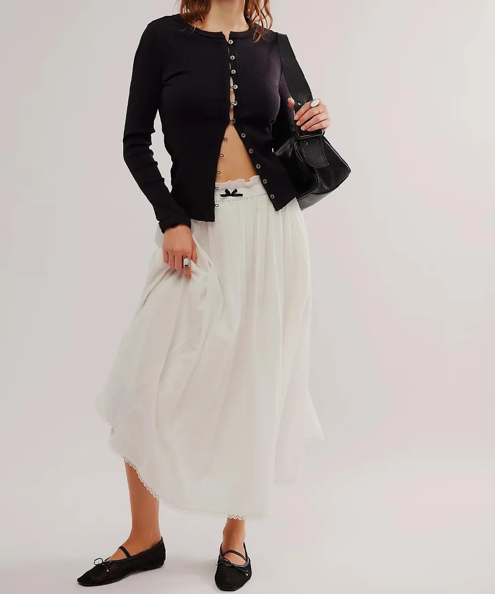 Women's Slim Fitted Cardigan Ribbed Knit Long Sleeve Button Down Shirt Crewneck Y2K Blouse Tops
