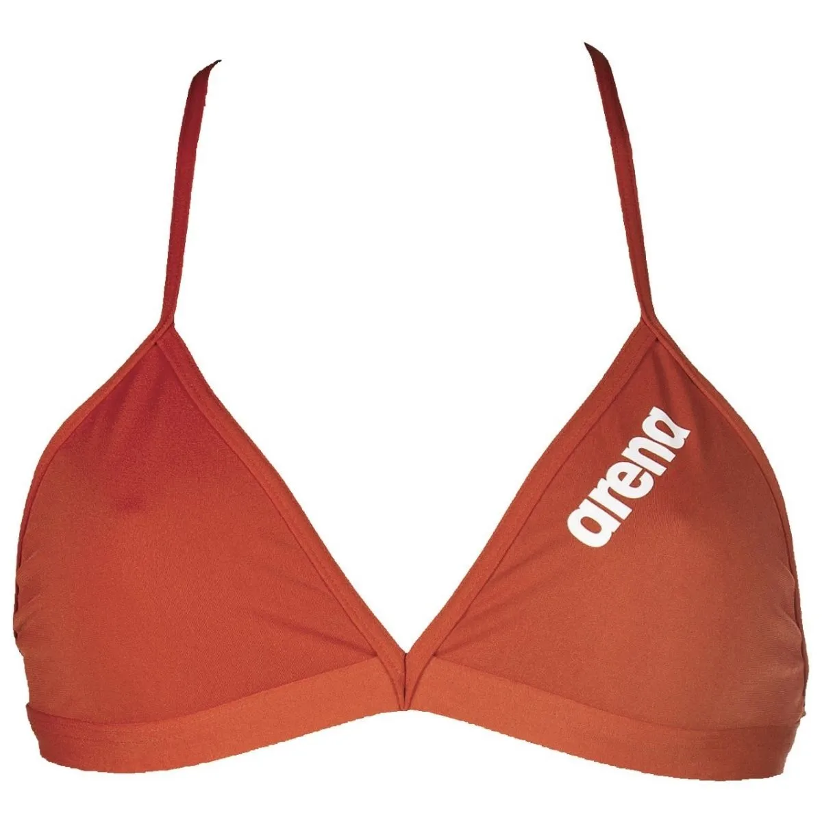 WOMEN'S SOLID TIE BACK BIKINI TOP - RED