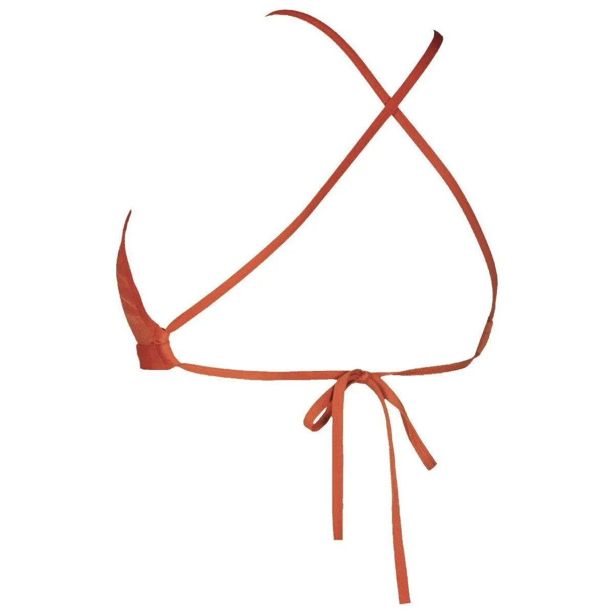 WOMEN'S SOLID TIE BACK BIKINI TOP - RED