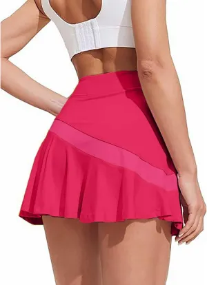 Womens Tennis Skirt Pleated Athletic Golf Skorts Skirt Breathable Lightweight Running Soft Workout Skirts