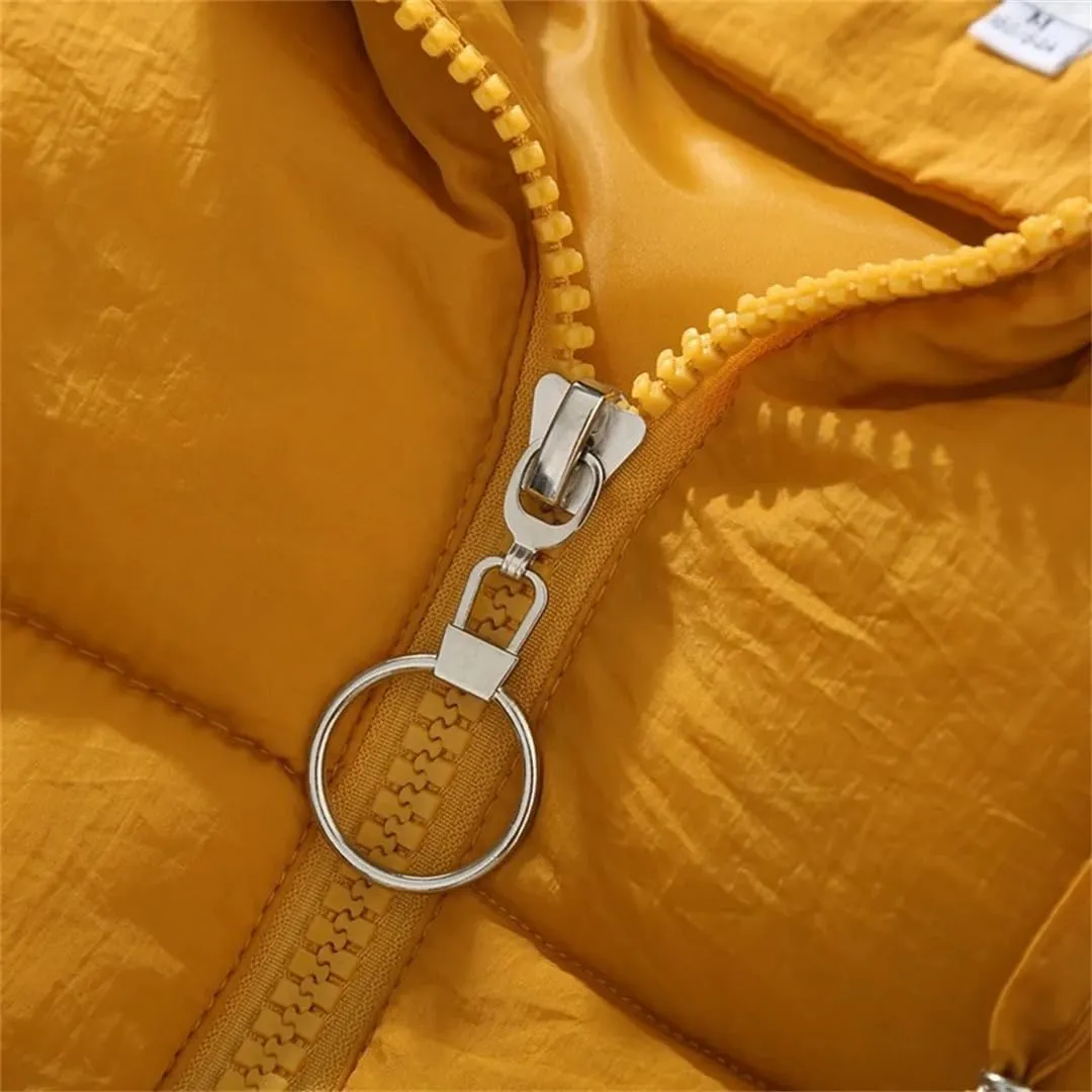 Women's Thick Warm Down Cotton-Padded Waistcoat Autumn Winter Sleeveless Long Hooded Vest Korean Loose Jacket Outwear