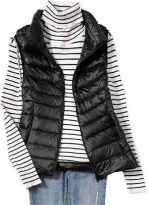 Women's Warm Vest Spring Lightweight Down Jacket Ultralight Winter Lightweight Quilted Coat Down Jacket
