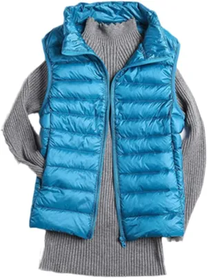 Women's Warm Vest Spring Lightweight Down Jacket Ultralight Winter Lightweight Quilted Coat Down Jacket