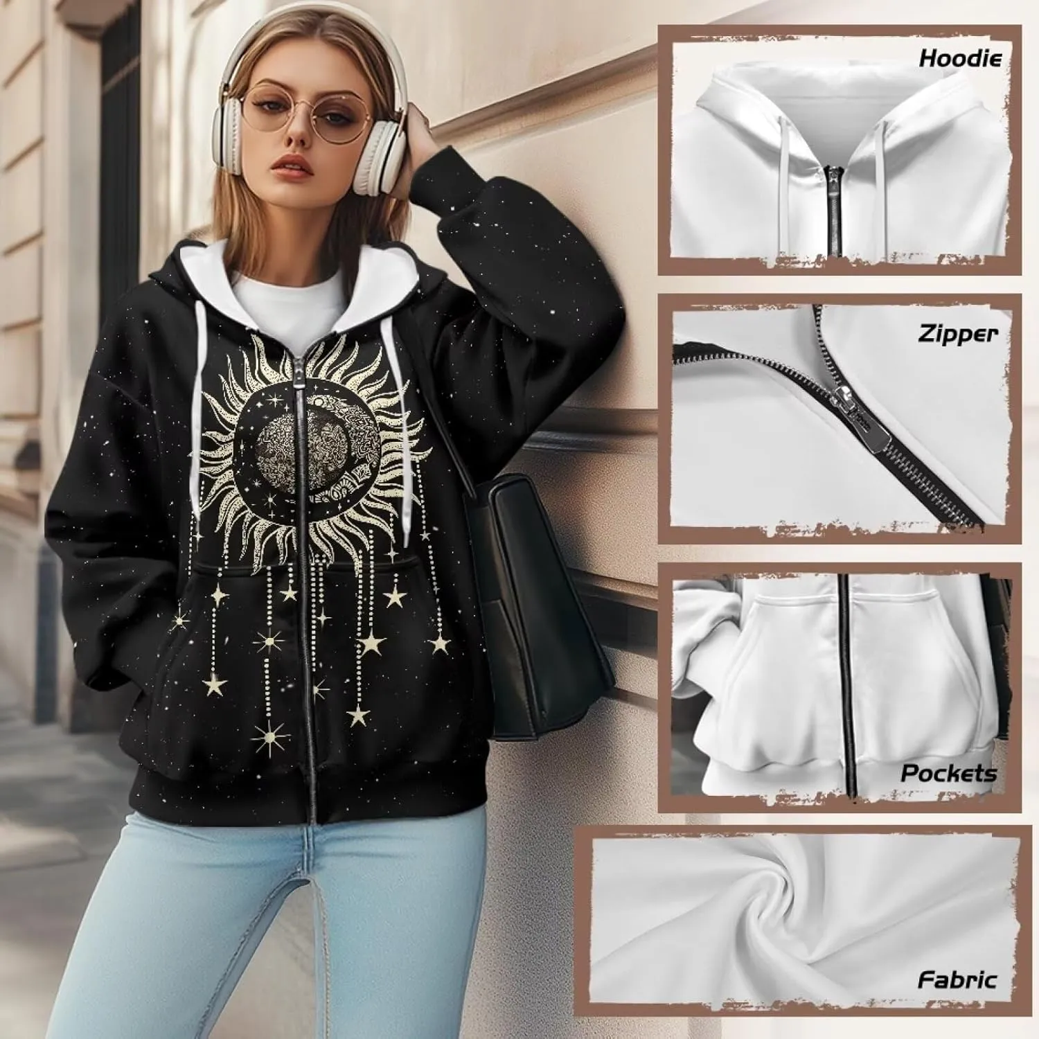 Womens Zip Up Hoodies with Pockets Soft Trendy Sweatshirt Casual Long Sleeve Jackets Fall Fashion Outfits