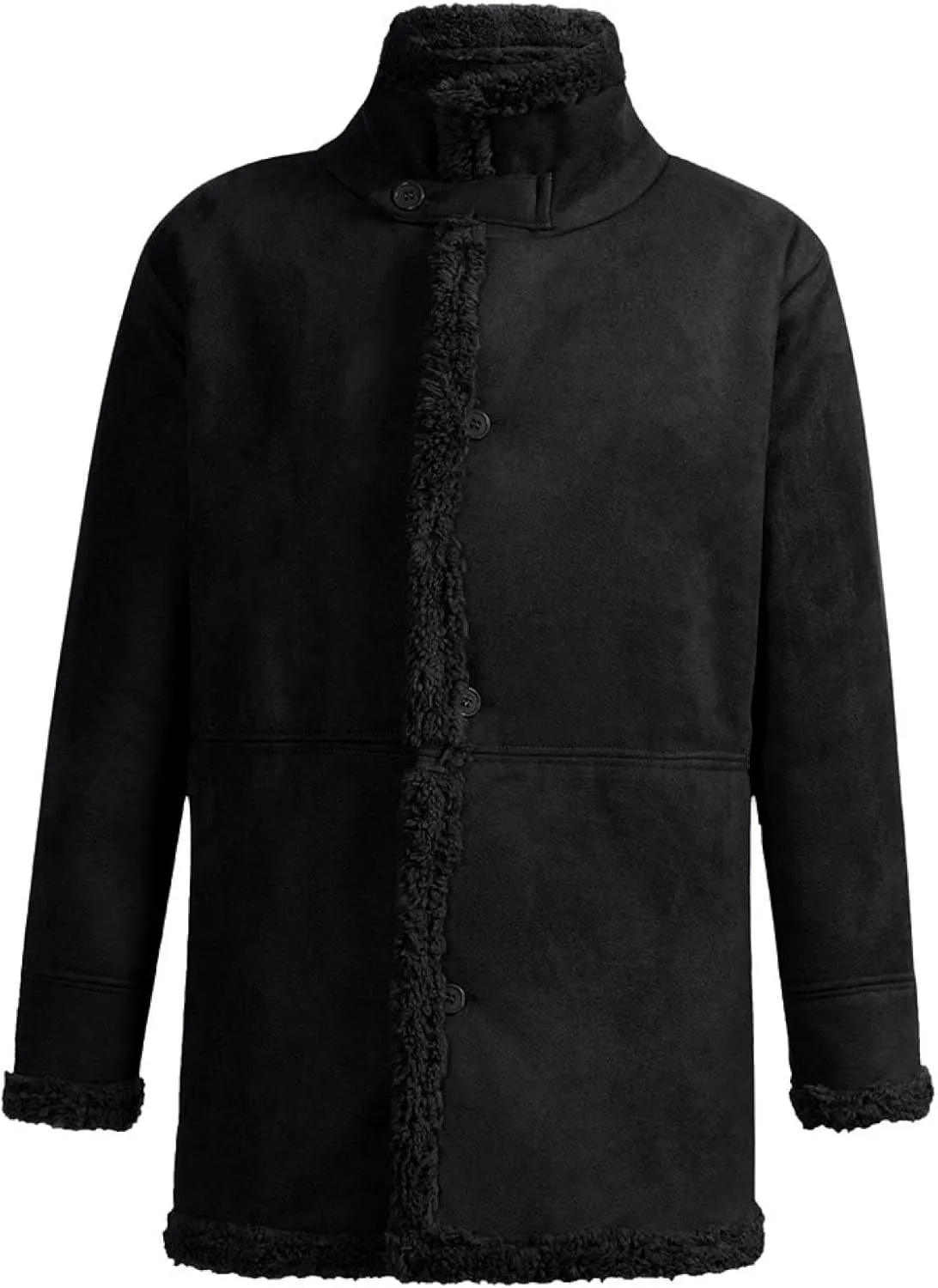 Ymosrh Motorcycle Jacket Men Winter Sheepskin Jacket Warm Wool Lined Mountain Faux Lamb Jackets Coat Mens Bomber