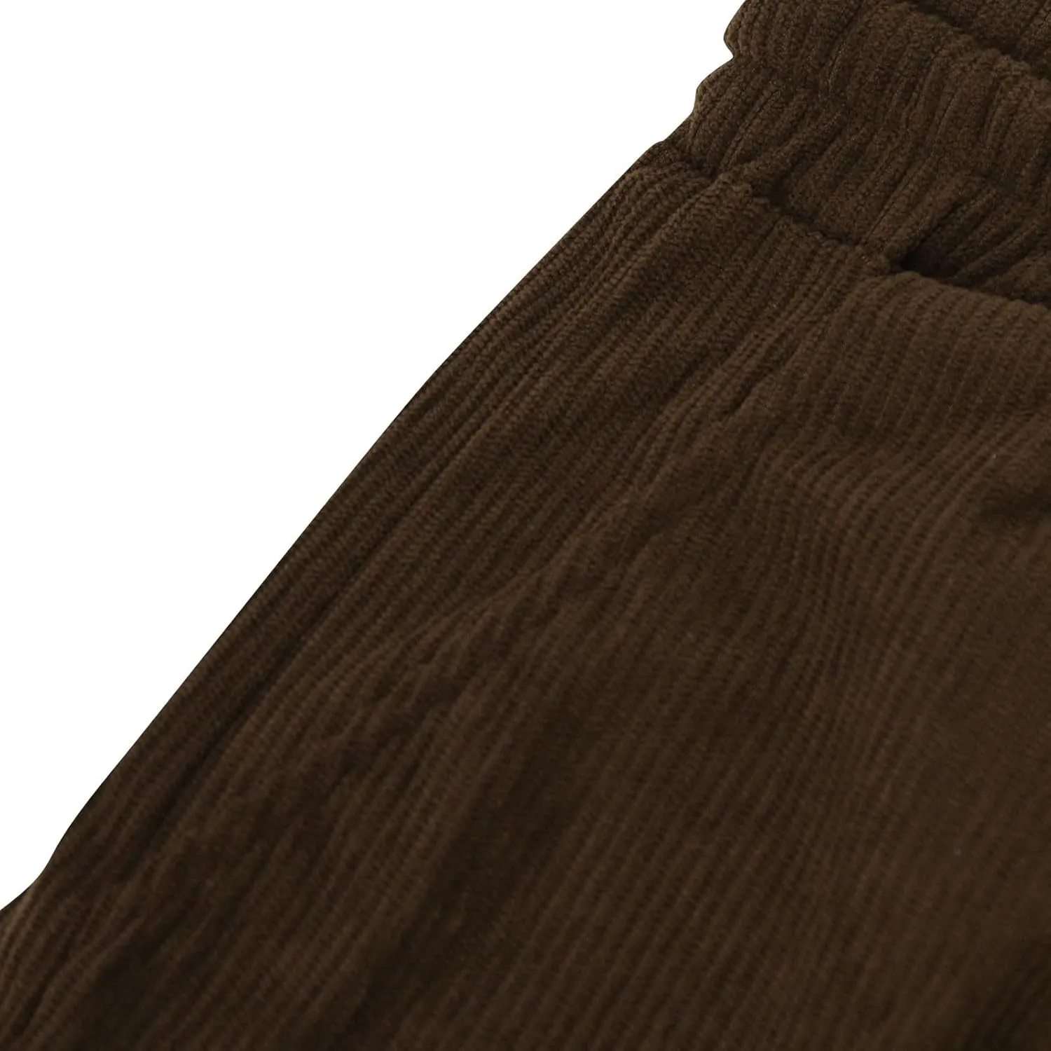Zeiyignr Mens Corduroy Joggers Pants Casual Cargo Pants Drawstring Elastic Waist Slim Fit Tapered Sweatpants with Pockets