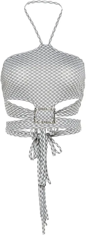 Zip up Jackets for Women Summer Women's Grey Plaid Camisole Strapless Sleeveless Suspender Corset